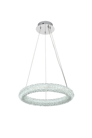 Bowen 18 inch Adjustable LED Chandelier in Chrome