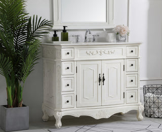 42 inch Single Bathroom Vanity in Antique White