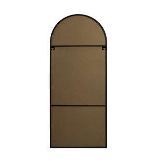 Metal Frame Arch Full Length Mirror 32x76 Inch in Black