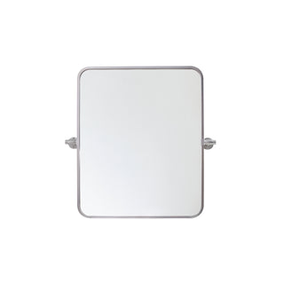 Soft corner pivot mirror 20x24 inch in silver