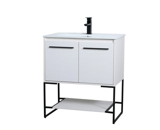 30 inch  Single Bathroom Vanity in White