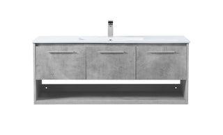 48 inch  Single Bathroom Floating Vanity in Concrete Grey