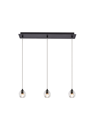 Eren 3 lights Black pendant