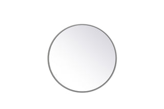 Metal frame round mirror 21 inch in Grey