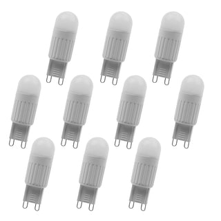 LED G9 light bulb, 3000K, 360 degree, CRI80, ETL, 3W, 25W EQUIVALENT, 15000HRS, LM250, DIMMABLE, 2 YEARS WARRANTY, INPUT VOLTAGE 120V 10 PACK 
