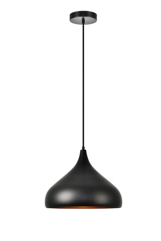 Circa Collection Pendant D12.5in H10in Lt:1 Black Finish