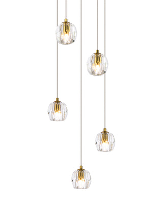 Eren 5 lights Gold pendant