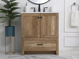 30 inch Single Bathroom Vanity in Natural oak