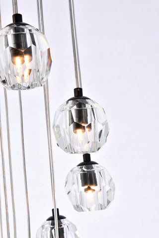 Eren 18 lights Black pendant