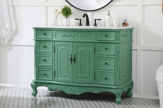 48 inch Single bathroom vanity in vintage mint