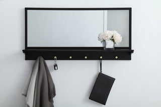 Entryway mirror with shelf  42 inch x 21 inch in black