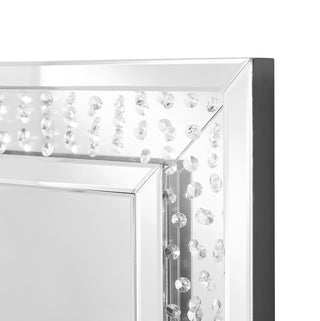 Sparkle 24 in. Contemporary Crystal Rectangle Mirror in Clear