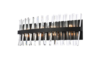 Serephina 30 inch crystal bath sconce in black