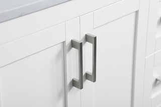 36 inch Single Bathroom Vanity in White with Backsplash
