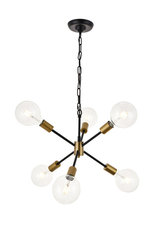 Nolan 6 Light matte black Pendant