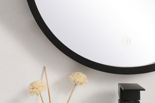 Pier 18 inch LED mirror with adjustable color temperature 3000K/4200K/6400K in black