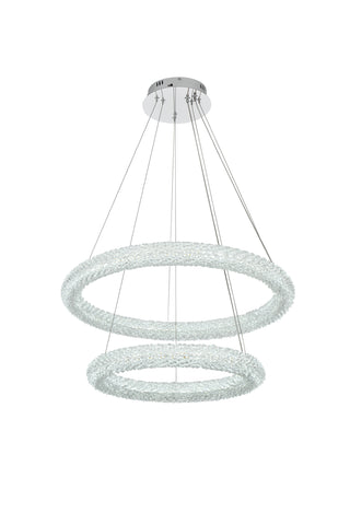 Bowen 28 inch Adjustable LED Chandelier in Chrome