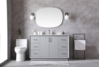 54 Inch SIngle Bathroom Vanity In Grey