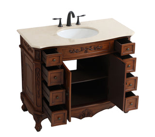 42 inch Single Bathroom Vanity in Teak