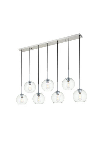 Baxter 7 Lights Chrome Pendant With Clear Glass