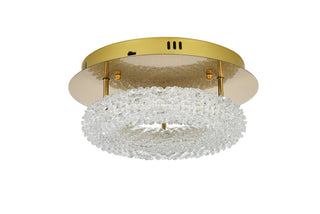 Bowen 14 inch Adjustable LED Flush Mount in Satin Gold