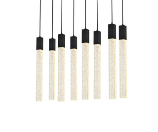 Weston 8 lights pendant in black