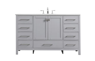 54 Inch SIngle Bathroom Vanity In Grey