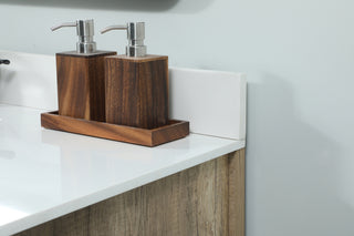 48 inch Single bathroom vanity in natural oak with backsplash