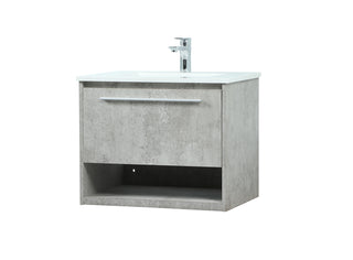 24 inch Single bathroom vanity in concrete grey