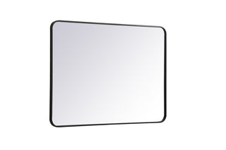 Soft corner metal rectangular mirror 30x40 inch in Black