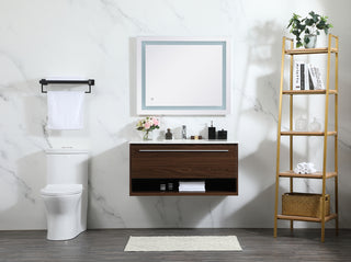 40 inch Single bathroom vanity in walnut