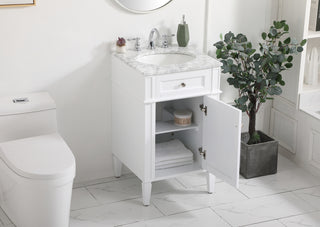 21 inch Single bathroom vanity in white