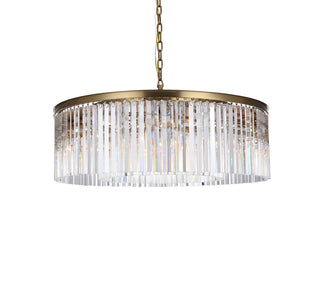 Sydney 43.5 inch round crystal chandelier in satin gold