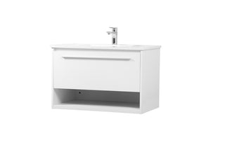 30 inch Single bathroom vanity in white