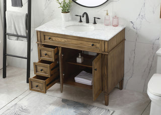 40 inch Single bathroom vanity in driftwood