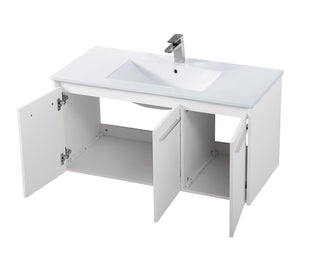 40 inch  Single Bathroom Floating Vanity in White