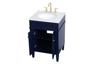 24 inch Single bathroom vanity in blue