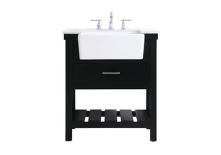 30 inch Single bathroom vanity in black