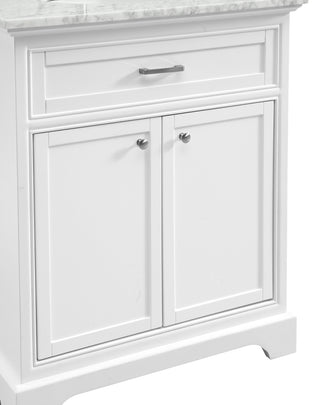 30 In. Single Bathroom Vanity Set In White