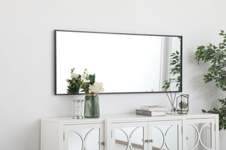 Metal frame rectangle mirror 24 inch in Black