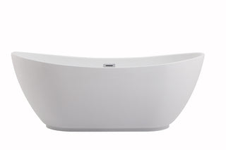 67 inch soaking bathtub in glossy white