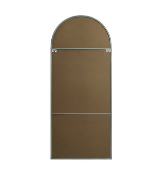 Metal Frame Arch Full Length Mirror 32x76 Inch in Silver