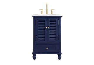 24 inch Single bathroom vanity in blue