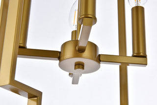 Rosenfeld 4 lights pendant in brass