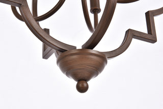 Sandara 4 lights pendant in weathered oak