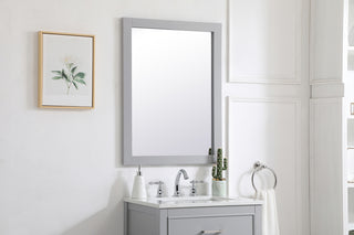 Aqua rectangle vanity mirror 24 inch in Grey