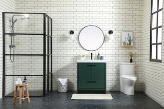 30 inch Single bathroom vanity in Green