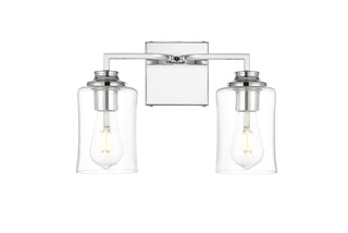 Ronnie 2 light Chrome and Clear Bath Sconce