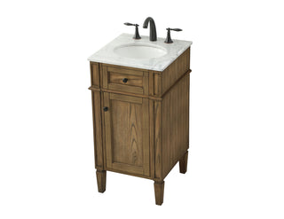 18 inch Single bathroom vanity in driftwood