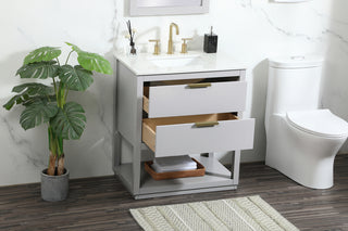 30 inch Single bathroom vanity in grey